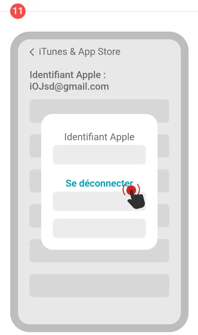 Étape 11 : Allez à l’étape 3 et sélectionnez « Déconnexion »