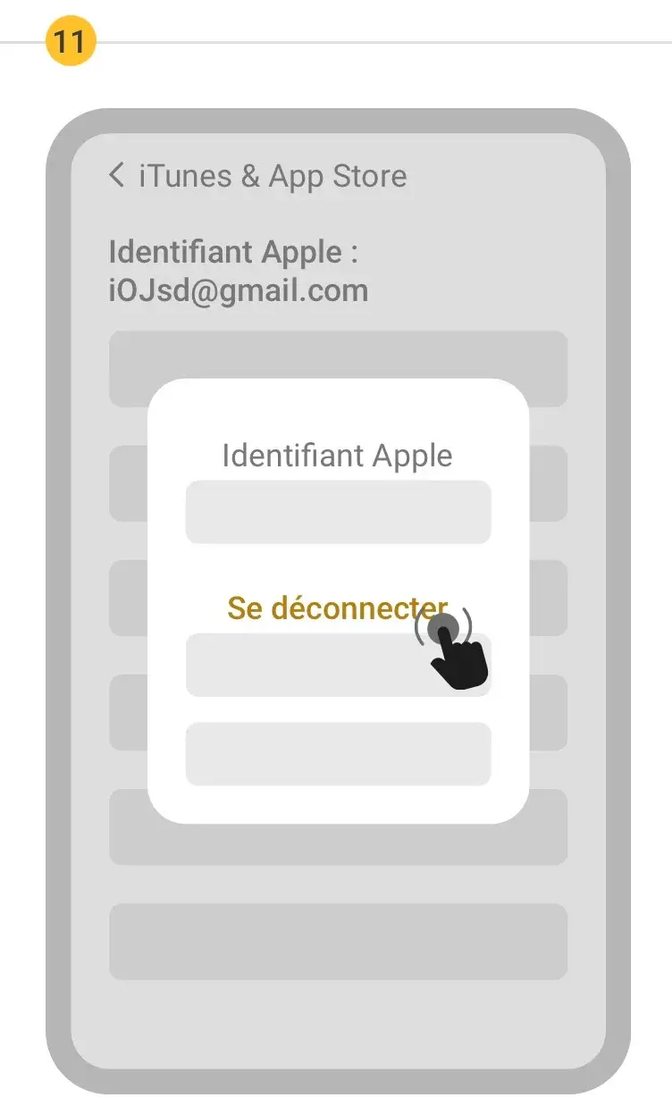Étape 11 : Allez à l’étape 3 et sélectionnez « Déconnexion »