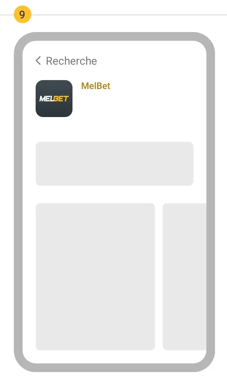Étape 9 : Rendez-vous dans l’App Store et recherchez « MelBet »