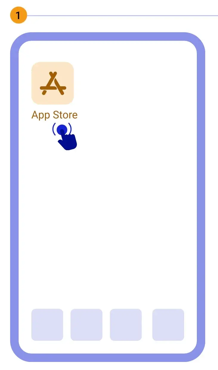 Étape 1 : toucher l’icône App Store sur l’iPhone