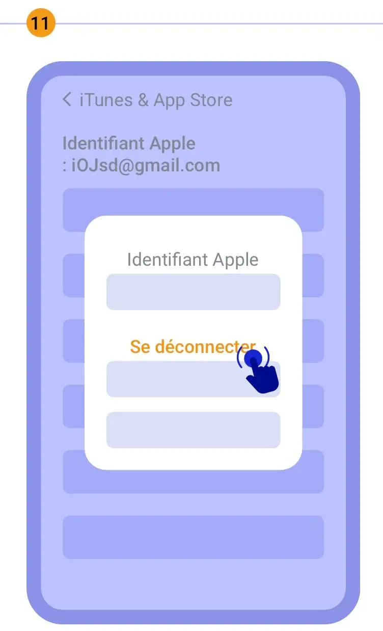 Étape 11 : Allez à l’étape 3 et sélectionnez « Déconnexion »