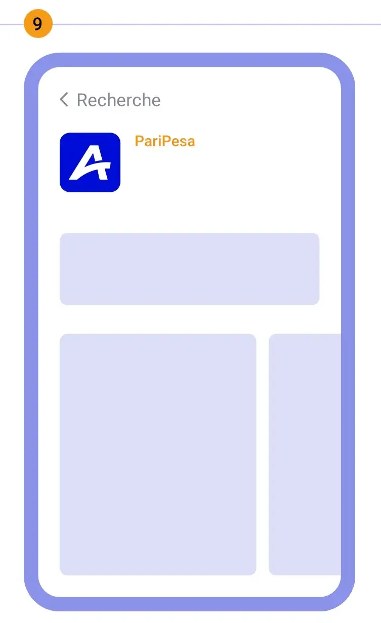 Étape 9 : Rendez-vous dans l’App Store et recherchez « PariPesa »