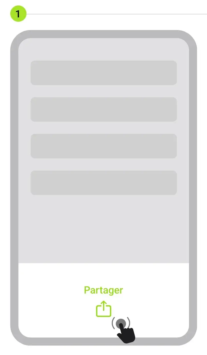 Étape 1 : Attendez que le site Web soit complètement chargé et cliquez sur le bouton « Partager ».