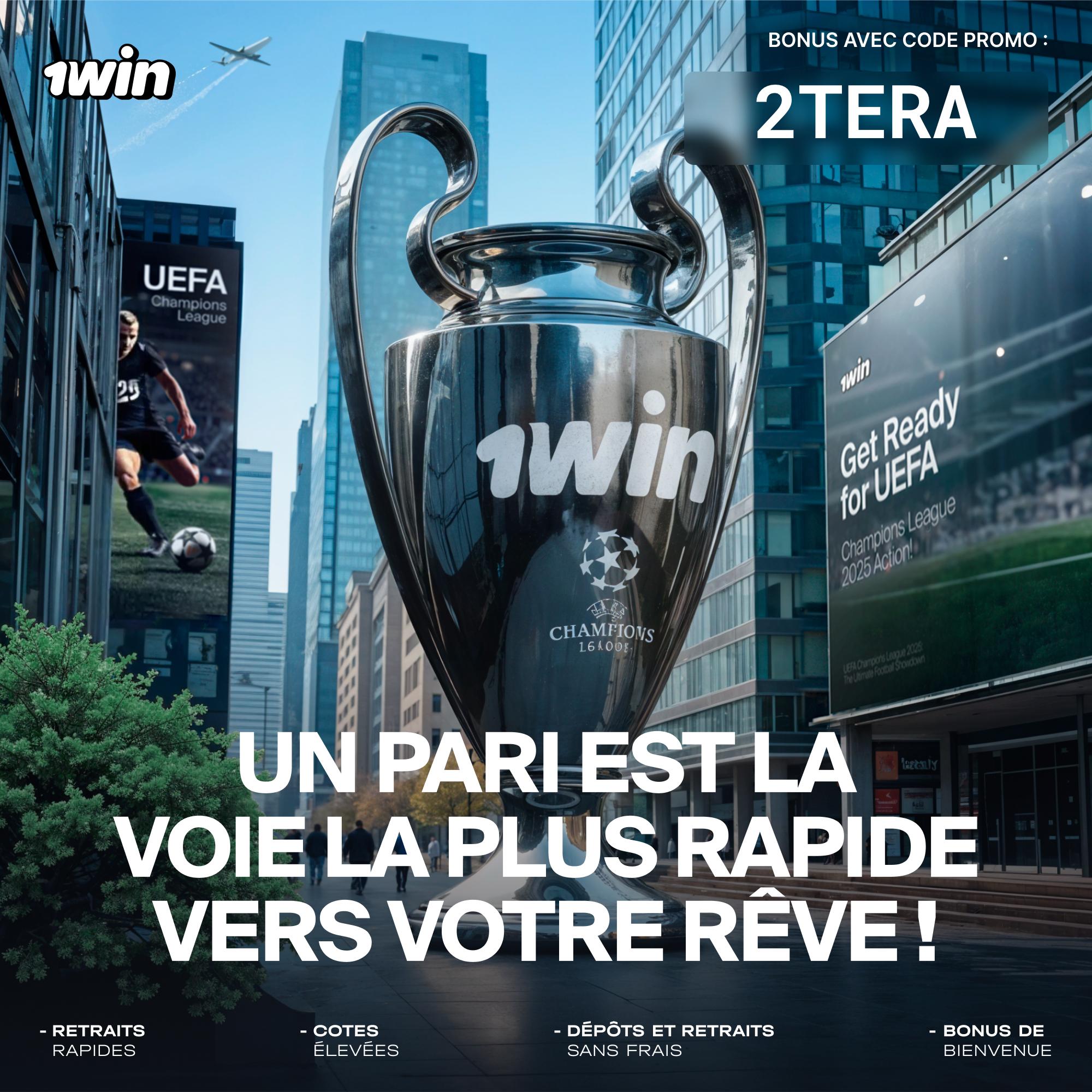 Bonus de bienvenue 1win 2026 : 500% sur 4 dépôts