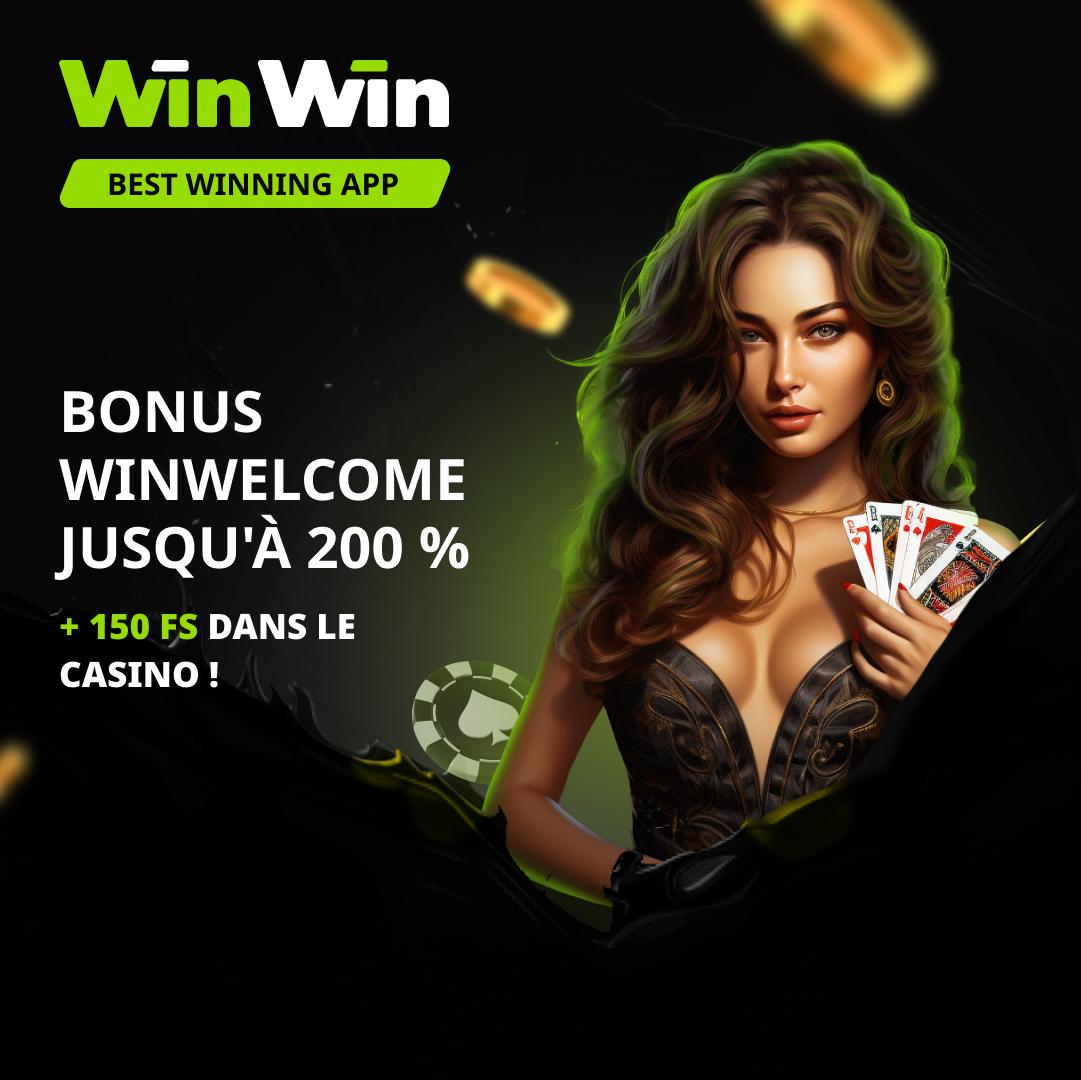 Bonus WinWin : jusqu’à 65 500 FCFA + 200% casino